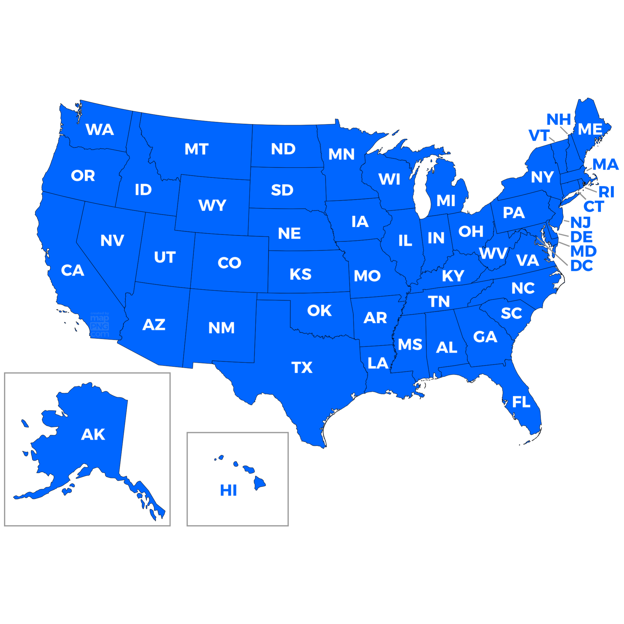 Map of the United States